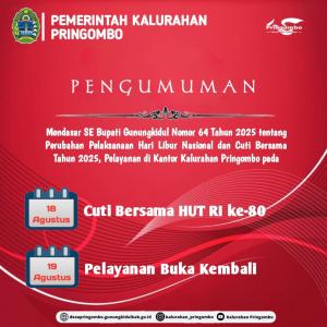 Cuti Bersama HUT RI ke 80